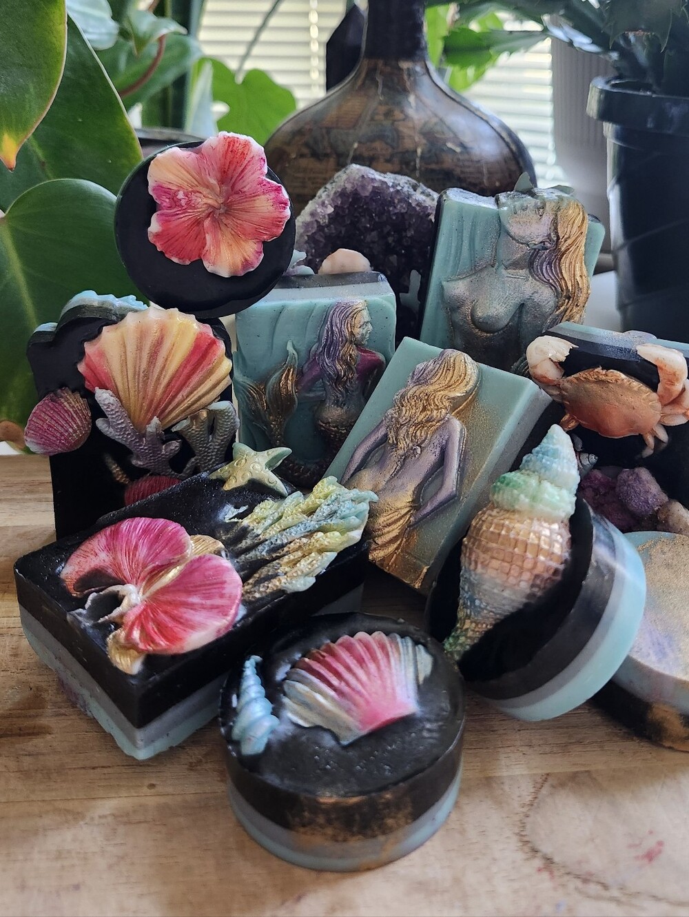 Sale🧜‍ Handmade "Sirens of the Black Sea" FULL Set Of 4 Luxury Artisanal Soaps